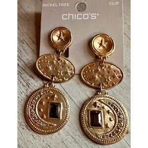 Chicos New Old Stock Gold clip Earrings